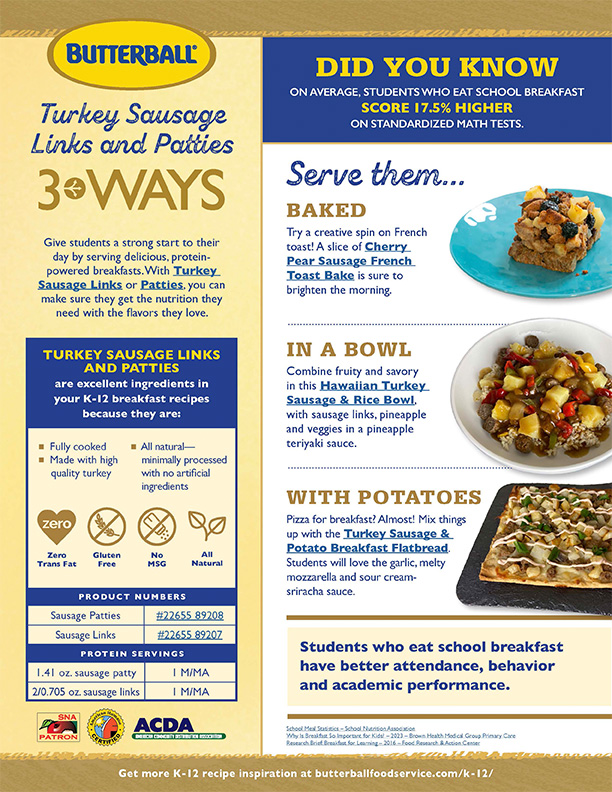 One Product Three Ways - Turkey Sausage