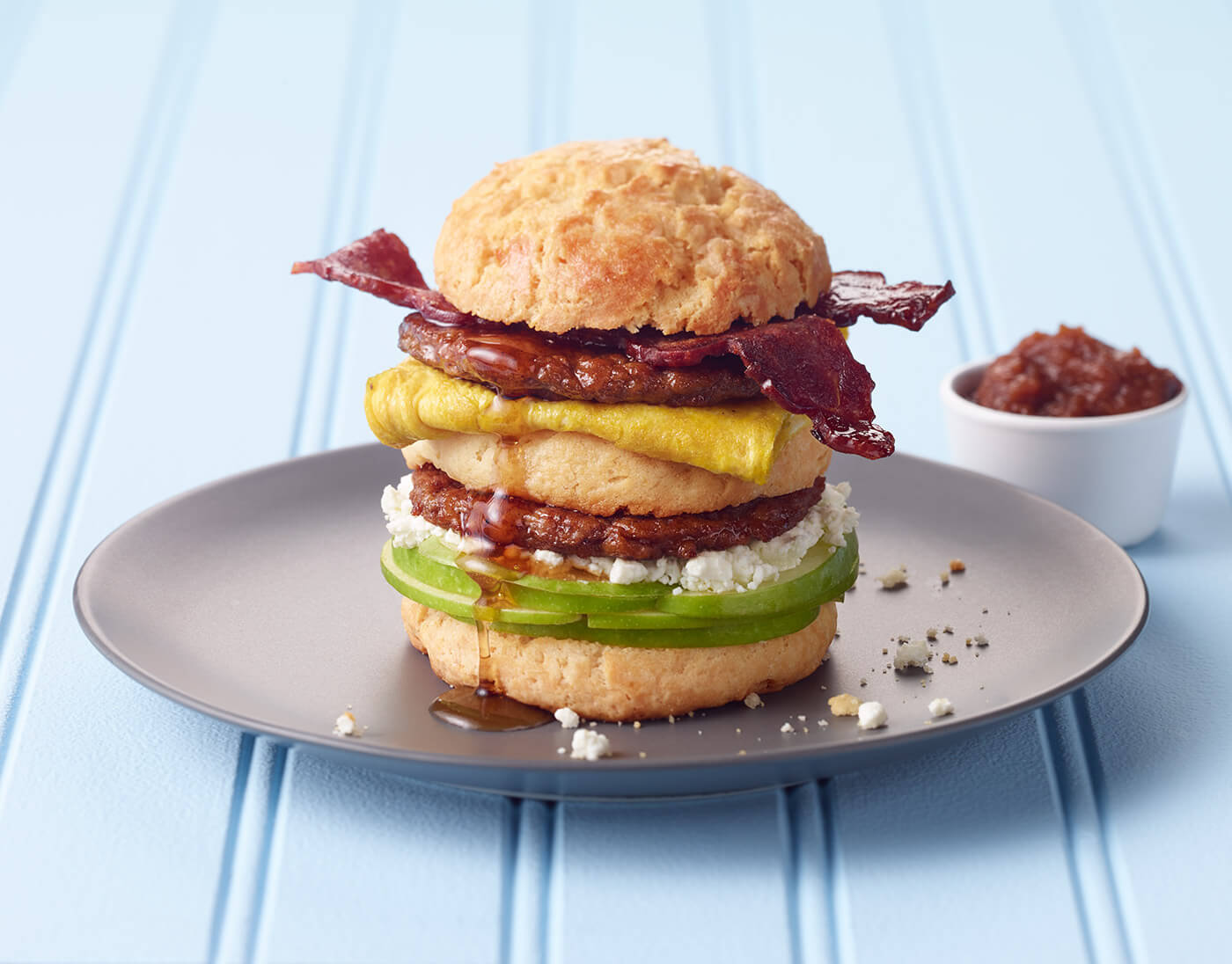 The Ultimate Breakfast in Staub Square Griddle, Build your breakfast  sandwich in one pan. 🥓🍳🍞 Staub Square Griddle only at Williams Sonoma:   By Williams Sonoma